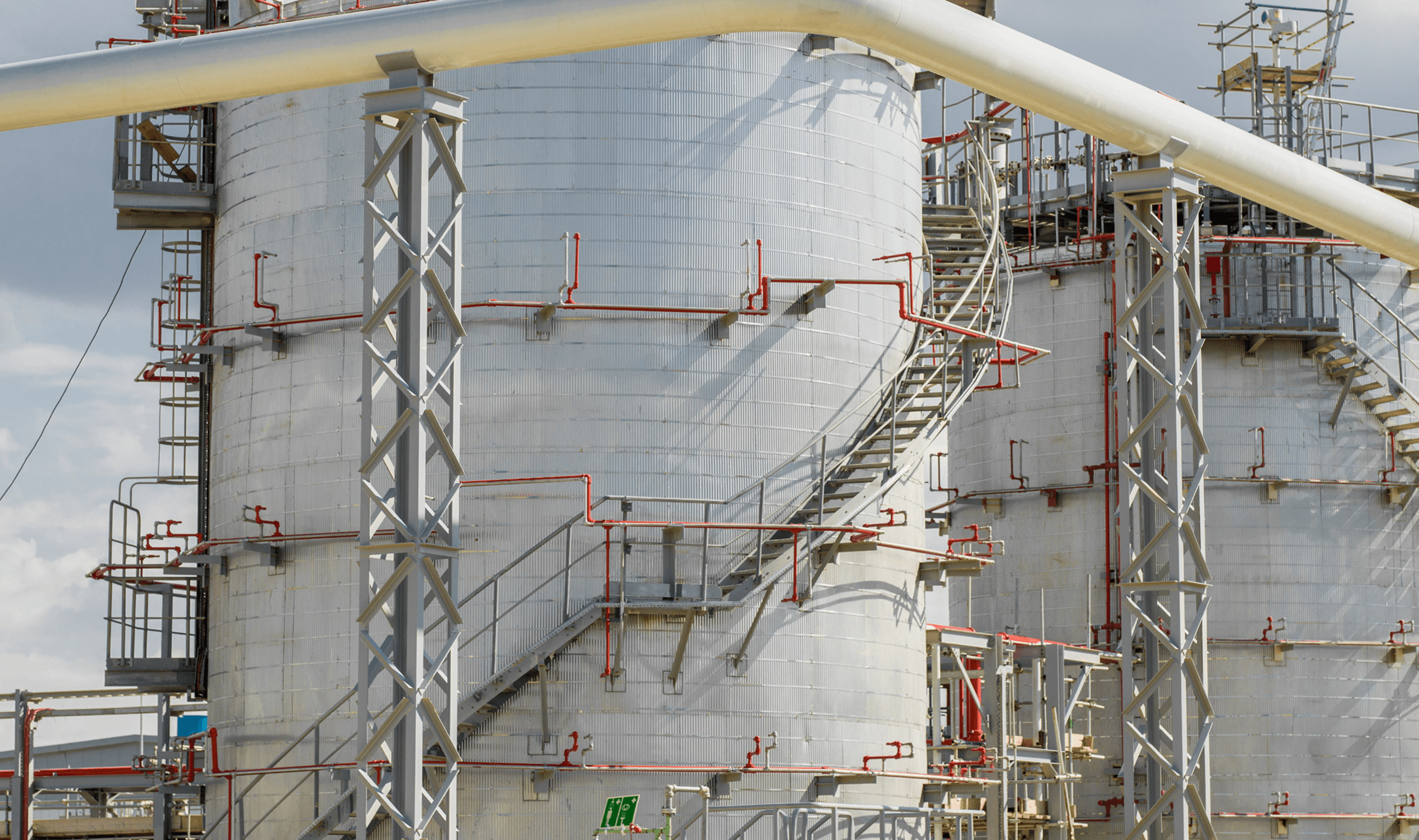 modern oil refinery territory